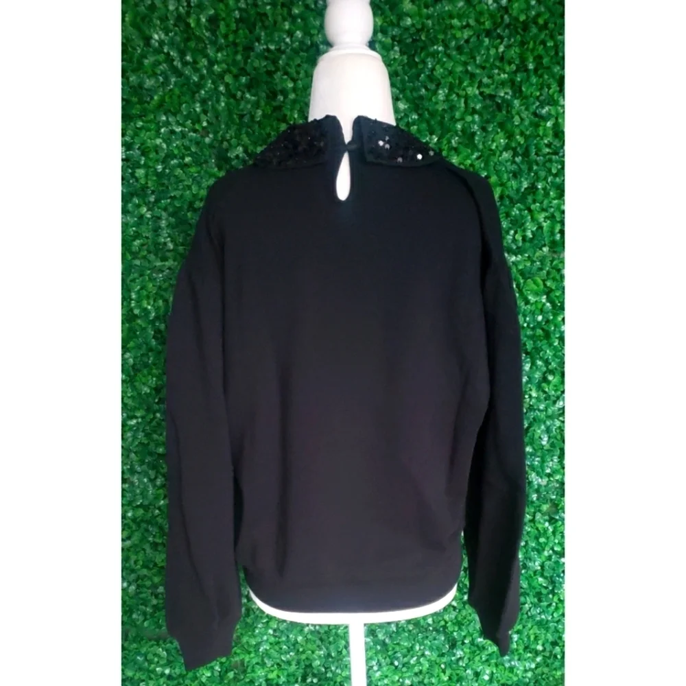 J.Crew Crewneck sweatshirt with crystal-embellished collar